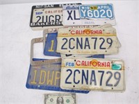 Lot of Vintage License Plates - California,