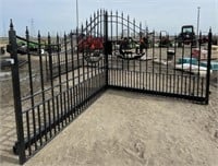 (FJ) 16’ Bi-Parting Wrought Iron Gate