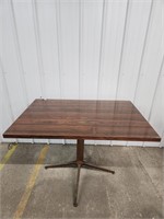 Wooden Table with Metal Base