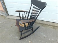 Another vintage wooden adult rocking chair.
