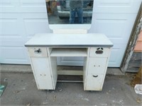 Antique free standing desk or dresser w/mirror.