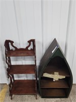 Small Wooden Shelf, Wooden Boat Shelf