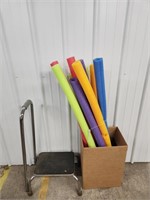Step Stool with Handle, Pool Noodles