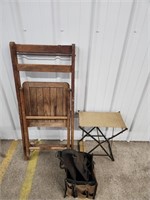 Wooden Folding Chair, Tool Pouch