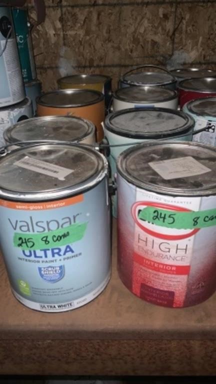8 Cans Assorted  Paint