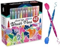 Dual tip brush pens 48 colours