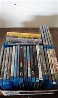 Box of Blue Ray DVDs