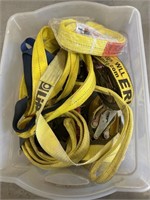 Tote of load straps and tie downs
