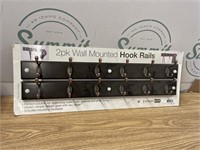 NEW 2pk Wall Mounted Hook Rails