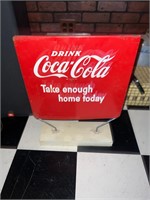 Drink Coca Cola Sign on Stand