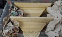 (2) Wall Shelves in Lidded Tote