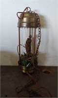 Vintage Hanging Lady Oil Lamp