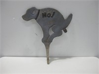 Cast Iron No! Dog Pooping Yard Decor See Info
