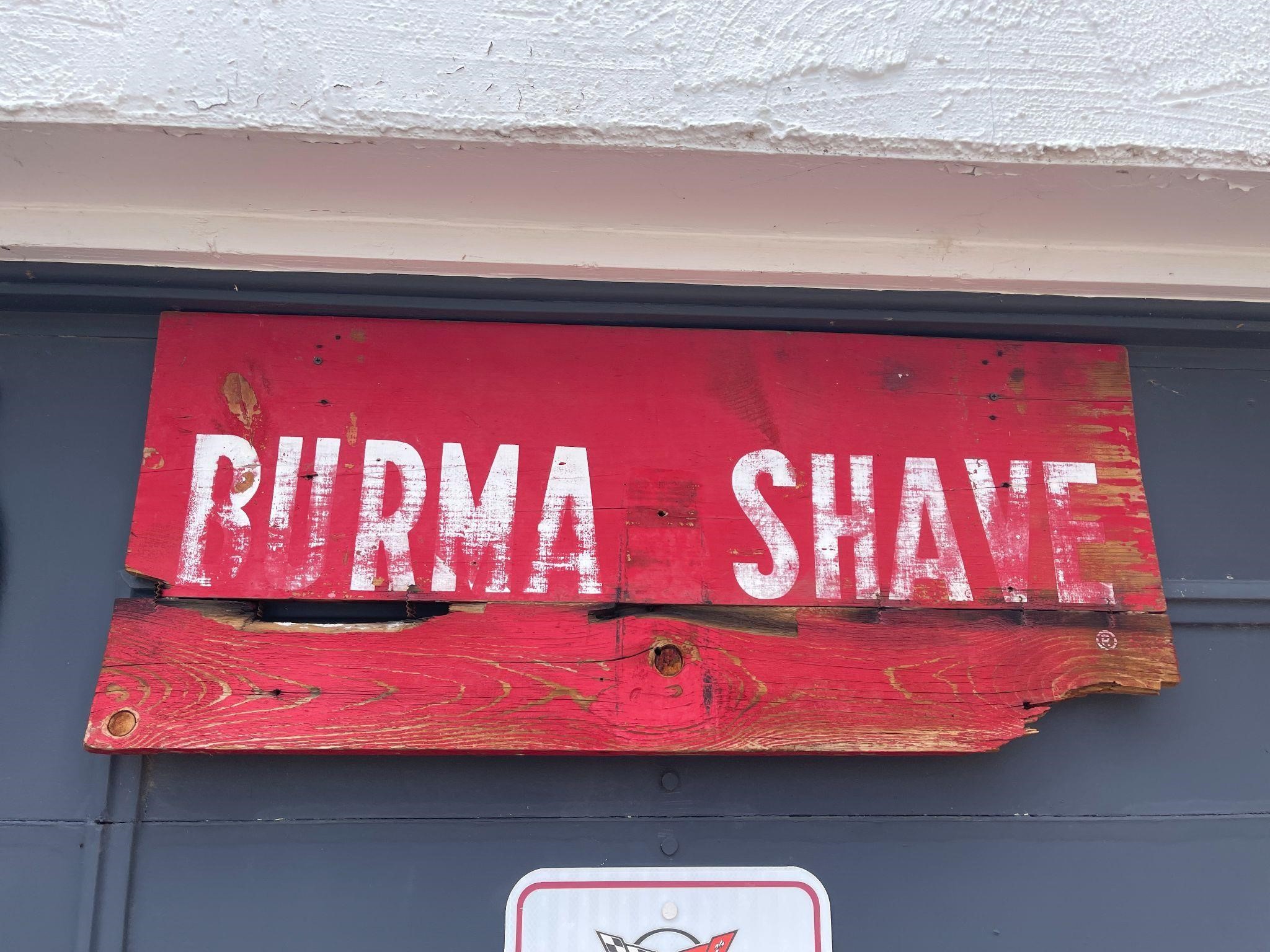 Burma Shave Wood Sign