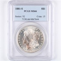1881-S Morgan Dollar PCGS MS66