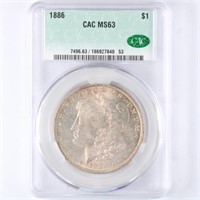 1886 Morgan Dollar CAC MS63