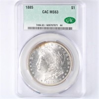 1885 Morgan Dollar CAC MS63