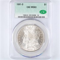 1881-S Morgan Dollar CAC MS63