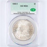 1880-S Morgan Dollar CAC MS63