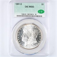 1881-S Morgan Dollar CAC MS63