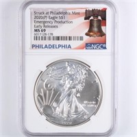 2020-(P) Silver Eagle NGC MS69