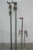 Four Assorted Clamps Tallest 51"