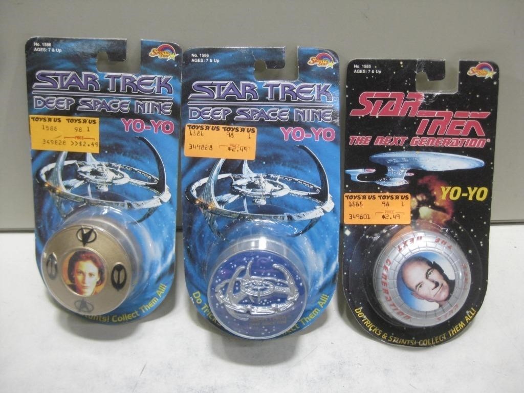 NIP Three Assorted Star Trek Yo-Yo's