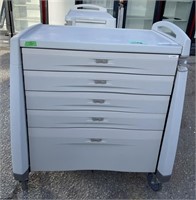 MOBILE MEDICAL/ TOOL CULINARY CART W/ KEY 5 DRAWER