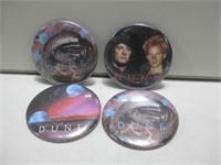 Four Vtg Original Dune Movie Pins/ Buttons