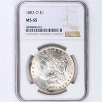 1883-O Morgan Dollar NGC MS65