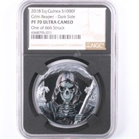 2018 Proof Silver 1oz Grim Reaper NGC PF70 UC