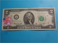 1976 1ST DAY ISSUE $2 NOTE