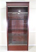 Large Mahogany Locking Display Case