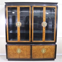Chinese Style Walnut Veneer Display Cabinet