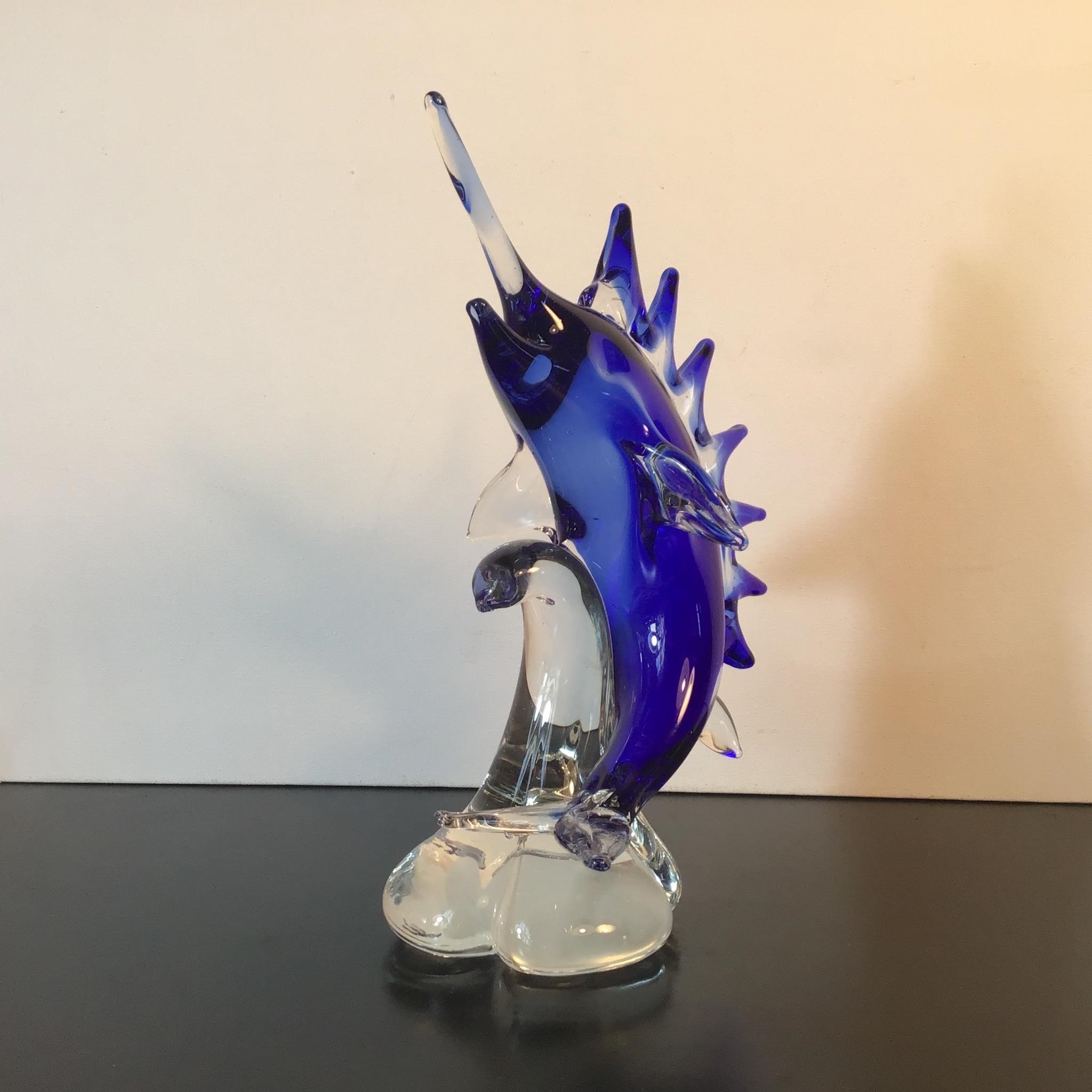 ART GLASS SWORDFISH FIGURINE