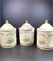 The Lenox Spice Garden Canisters Porcelain
