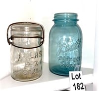 Antique Atlas and Ball Canning Jars