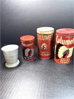 Vintage Metal Tins Calumet Baking Powder and