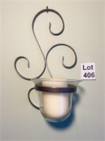 Metal Wall Sconce Candle Holder with Candle