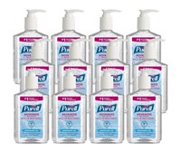 (12) Purell Advanced Hand Sanitizer 8 oz Pump Bott