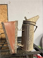 Antique Bee Smoker W/ Leather Works