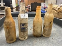 4 - Vintage Glass Bottles