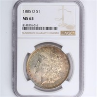1885-O Morgan Dollar NGC MS63