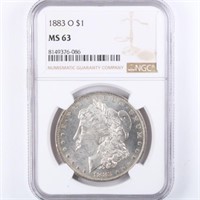 1883-O Morgan Dollar NGC MS63