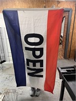 Large OPEN Flag
