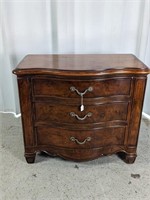 (1) Vintage Henredon Nightstand with Three Drawers