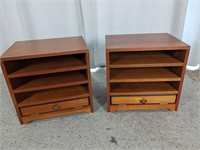 (2) Vintage-style Wooden Nightstands with Drawer