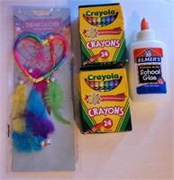 Dream Catcher, Crayons and Glue