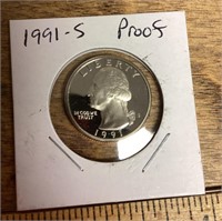 1991S proof quarter