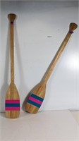 (2) Solid Wooden Oars